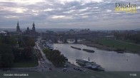 Archiv Foto Webcam Dresden Terrassenufer - Blick auf die Altstadt 01:00