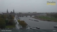 Archiv Foto Webcam Dresden Terrassenufer - Blick auf die Altstadt 11:00