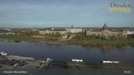 Archiv Foto Webcam Dresden Terrassenufer - Blick auf die Altstadt 08:00