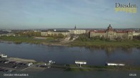 Archiv Foto Webcam Dresden Terrassenufer - Blick auf die Altstadt 08:00