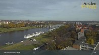 Archiv Foto Webcam Dresden Terrassenufer - Blick auf die Altstadt 10:00