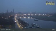 Archiv Foto Webcam Dresden Terrassenufer - Blick auf die Altstadt 06:00