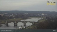 Archiv Foto Webcam Dresden Terrassenufer - Blick auf die Altstadt 08:00