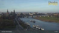 Archiv Foto Webcam Dresden Terrassenufer - Blick auf die Altstadt 10:00