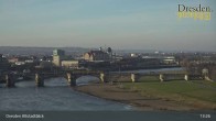 Archiv Foto Webcam Dresden Terrassenufer - Blick auf die Altstadt 12:00