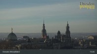 Archiv Foto Webcam Dresden Terrassenufer - Blick auf die Altstadt 13:00