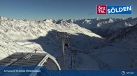 Archiv Foto Webcam Sölden - Gondelbahn Schwarze Schneid 08:00