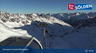 Archiv Foto Webcam Sölden - Gondelbahn Schwarze Schneid 08:00