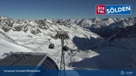 Archiv Foto Webcam Sölden - Gondelbahn Schwarze Schneid 10:00