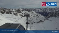 Archiv Foto Webcam Sölden - Gondelbahn Schwarze Schneid 08:00