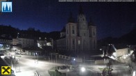 Archiv Foto Webcam Hauptplatz in Mariezell mit Basilika 03:00