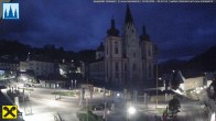 Archiv Foto Webcam Hauptplatz in Mariezell mit Basilika 03:00
