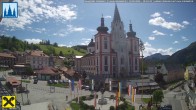 Archiv Foto Webcam Hauptplatz in Mariezell mit Basilika 09:00