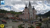 Archiv Foto Webcam Hauptplatz in Mariezell mit Basilika 11:00