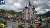 Archiv Foto Webcam Hauptplatz in Mariezell mit Basilika 13:00