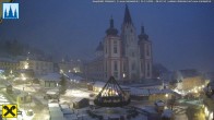 Archiv Foto Webcam Hauptplatz in Mariezell mit Basilika 05:00