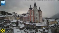 Archiv Foto Webcam Hauptplatz in Mariezell mit Basilika 07:00