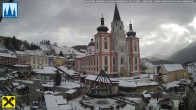 Archiv Foto Webcam Hauptplatz in Mariezell mit Basilika 09:00