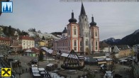 Archiv Foto Webcam Hauptplatz in Mariezell mit Basilika 13:00