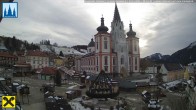 Archiv Foto Webcam Hauptplatz in Mariezell mit Basilika 07:00