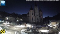 Archiv Foto Webcam Hauptplatz in Mariezell mit Basilika 05:00