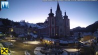 Archiv Foto Webcam Hauptplatz in Mariezell mit Basilika 06:00