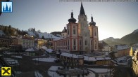 Archiv Foto Webcam Hauptplatz in Mariezell mit Basilika 07:00