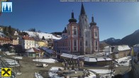 Archiv Foto Webcam Hauptplatz in Mariezell mit Basilika 11:00