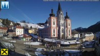 Archiv Foto Webcam Hauptplatz in Mariezell mit Basilika 13:00