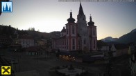 Archiv Foto Webcam Hauptplatz in Mariezell mit Basilika 05:00