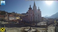 Archiv Foto Webcam Hauptplatz in Mariezell mit Basilika 09:00