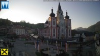 Archiv Foto Webcam Hauptplatz in Mariezell mit Basilika 05:00