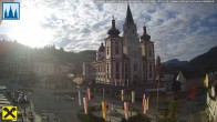 Archiv Foto Webcam Hauptplatz in Mariezell mit Basilika 06:00