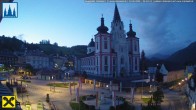 Archiv Foto Webcam Hauptplatz in Mariezell mit Basilika 03:00