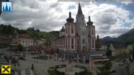 Archiv Foto Webcam Hauptplatz in Mariezell mit Basilika 09:00