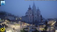 Archiv Foto Webcam Hauptplatz in Mariezell mit Basilika 03:00