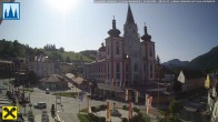 Archiv Foto Webcam Hauptplatz in Mariezell mit Basilika 07:00