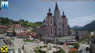 Archiv Foto Webcam Hauptplatz in Mariezell mit Basilika 11:00