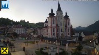 Archiv Foto Webcam Hauptplatz in Mariezell mit Basilika 03:00
