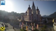 Archiv Foto Webcam Hauptplatz in Mariezell mit Basilika 06:00