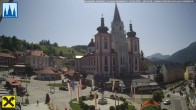 Archiv Foto Webcam Hauptplatz in Mariezell mit Basilika 09:00