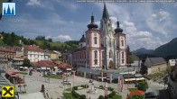 Archiv Foto Webcam Hauptplatz in Mariezell mit Basilika 13:00