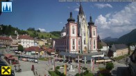 Archiv Foto Webcam Hauptplatz in Mariezell mit Basilika 15:00
