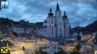 Archiv Foto Webcam Hauptplatz in Mariezell mit Basilika 03:00