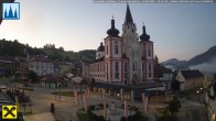 Archiv Foto Webcam Hauptplatz in Mariezell mit Basilika 03:00