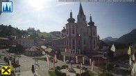 Archiv Foto Webcam Hauptplatz in Mariezell mit Basilika 07:00