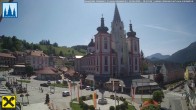 Archiv Foto Webcam Hauptplatz in Mariezell mit Basilika 09:00