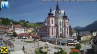 Archiv Foto Webcam Hauptplatz in Mariezell mit Basilika 13:00