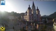 Archiv Foto Webcam Hauptplatz in Mariezell mit Basilika 05:00