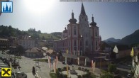 Archiv Foto Webcam Hauptplatz in Mariezell mit Basilika 07:00